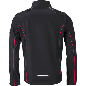 Tepoo | Softshell Coupe-Vent publicitaire pour homme Noir Rouge 1