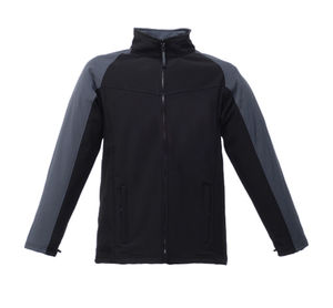 Uproar | Softshell Coupe-Vent publicitaire pour homme Noir Gris 1