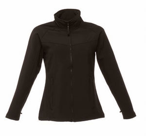 Uproar | Softshell Coupe-Vent personnalisé pour femme Noir Gris 1