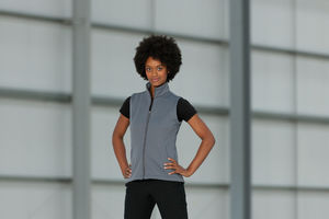 Voca | Softshell Coupe-Vent publicitaire pour femme Gris 1
