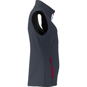 Xeffa | Softshell Coupe-Vent publicitaire pour femme Gris Fer Rouge 2