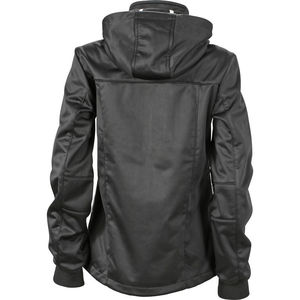 Daffo | Softshell personnalisé pour femme Noir Noir Blanc 2