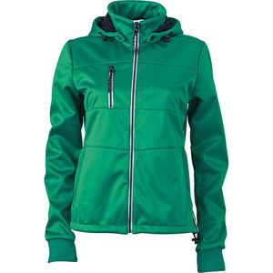 Daffo | Softshell personnalisé pour femme Vert Irlandais Marine Blanc