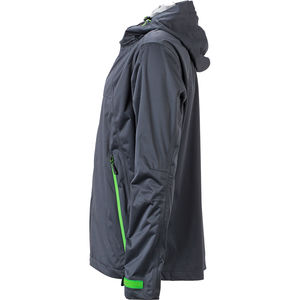 Dypi | Softshell publicitaire pour homme Gris Fer Vert 3