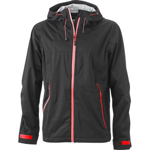 Dypi | Softshell publicitaire pour homme Noir Rouge