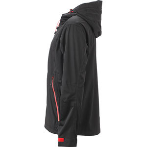 Dypi | Softshell publicitaire pour homme Noir Rouge 3