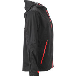 Dypi | Softshell publicitaire pour homme Noir Rouge 4