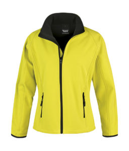 Gicage | Softshell publicitaire pour femme Jaune Noir 1