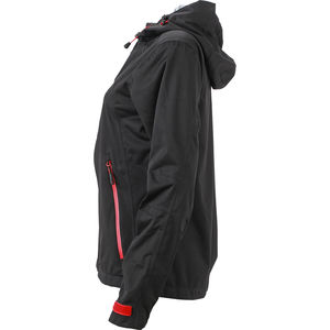 Hata | Softshell publicitaire pour femme Noir Rouge 3