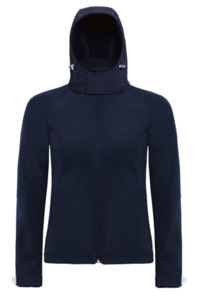 Hooded Lady | Softshell publicitaire pour femme Marine 1
