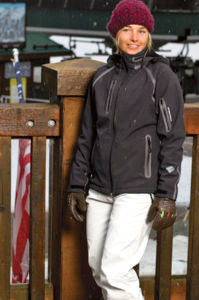 Huvo | Softshell publicitaire pour femme Noir Granit 1