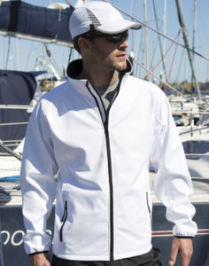 Merime | Softshell personnalisé pour homme Blanc Noir 1