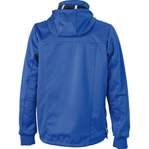 Mooza | Softshell publicitaire pour homme Bleu nautique Marine Blanc 1