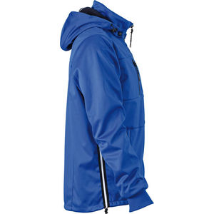 Mooza | Softshell publicitaire pour homme Bleu nautique Marine Blanc 2