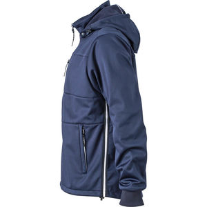 Mooza | Softshell publicitaire pour homme Marine Marine Blanc 2