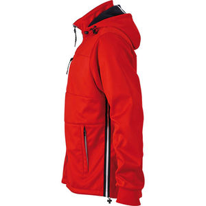 Mooza | Softshell publicitaire pour homme Rouge Marine Blanc 2