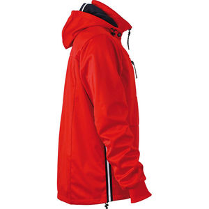 Mooza | Softshell publicitaire pour homme Rouge Marine Blanc 3