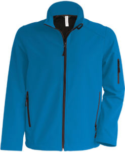 Pooqoo | Softshell publicitaire pour homme Aqua blue