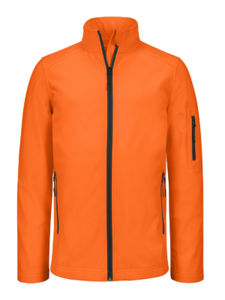 Pooqoo | Softshell publicitaire pour homme Orange Fluo