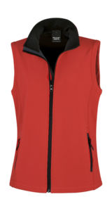 Poraca | Softshell publicitaire pour femme Rouge Noir 1