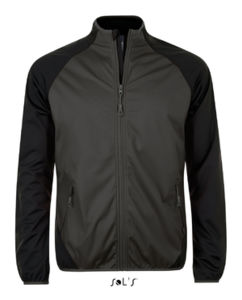 Rollings Men | Softshell personnalisé pour homme Gris foncé Noir