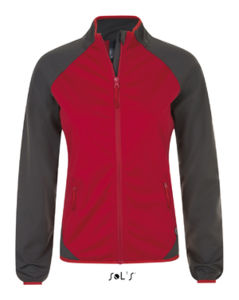 Rollings Women | Softshell personnalisé pour femme Rouge Gris