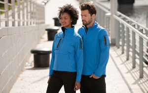 Wylloo | Softshell publicitaire pour homme Bleu Hawaii 2