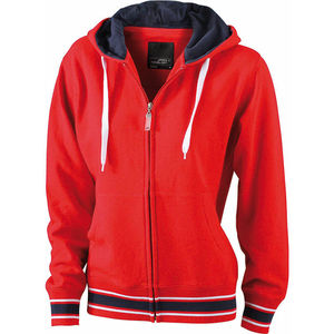 Sweat Shirt personnalisable uni à capuche Femme Rouge Marine