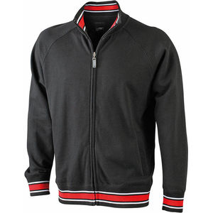 Sweat Shirt personnalisé uni homme Noir Rouge