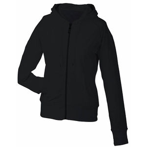 Sweat Shirt publicitaire uni à capuche Femme Noir