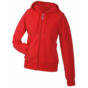 Sweat Shirt publicitaire uni à capuche Femme Rouge