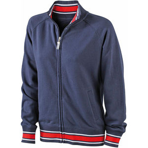 Sweat Shirt publicitaire uni femme Marine Rouge