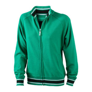 Sweat Shirt publicitaire uni femme Vert Irlandais Noir