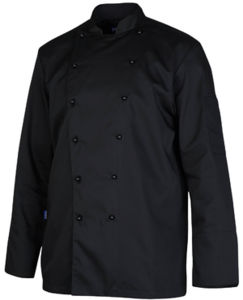 Veste de chef cuisinier de travail Noir