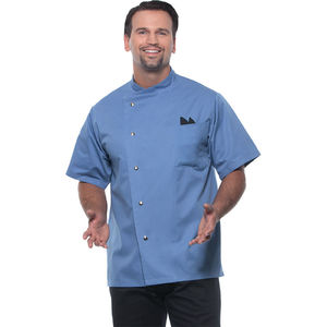 Veste de cuisinier  manches courtes - Gustav Gris Bleu