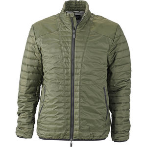 Jata | Veste publicitaire pour homme Vert Olive Argent