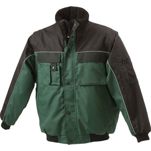 Nuva | Veste publicitaire pour homme Vert foncé Noir