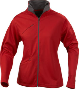 Veste personnalisable femme zippé en sweatshirt Rouge