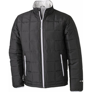 Veste personnalisable matelassée homme Noir Argent