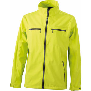 Veste personnalisable softshell homme Jaune Acide