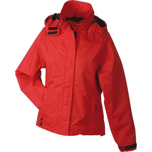 Veste personnalisable technique à capuche femme Rouge