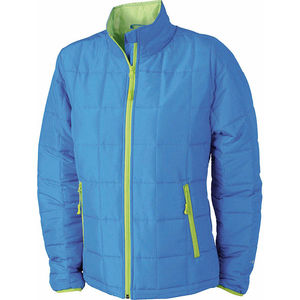 Veste personnalisé matelassée femme Aqua Vert citron