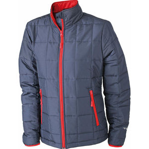 Veste personnalisé matelassée femme Marine Rouge