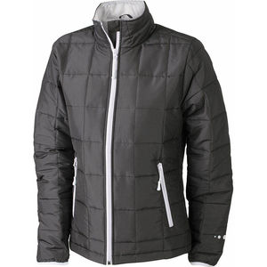 Veste personnalisé matelassée femme Noir Argent