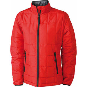 Veste personnalisé matelassée femme Rouge Noir