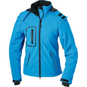 Veste personnalisé softshell à capuche amovible Aqua