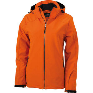 Veste publicitaire softshell à capuche amovible Orange