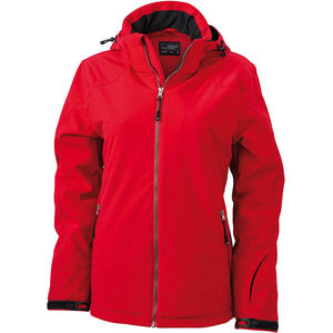 Veste publicitaire softshell à capuche amovible Rouge