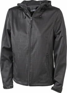 Veste publicitaire softshell à capuche femme Noir Noir