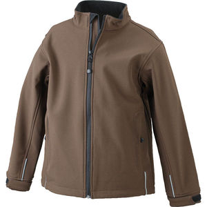 Veste publicitaire softshell homme Marron